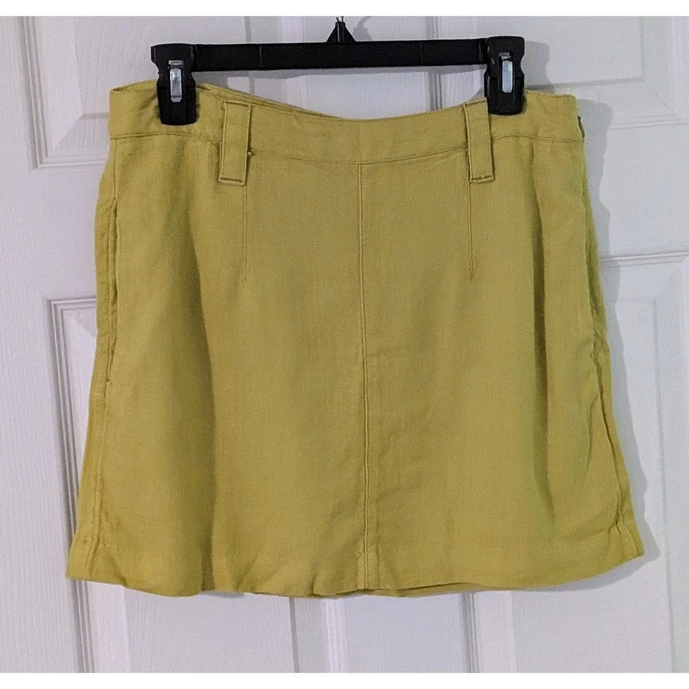 Free People Can't Blame Me Linen Mini Skirt A-Line Pockets‎ Casual Sz. 4 NWT